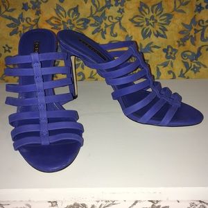 BCBGeneration CALLIE STRAPPY BLUE HEELS
